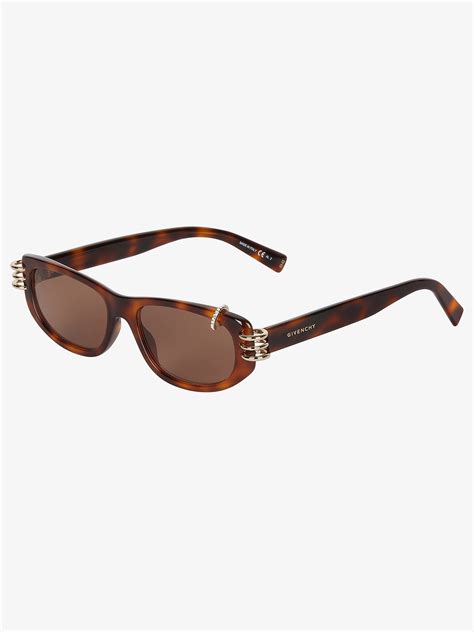 givenchy sunglasses with piercing|Givenchy large modern sunglasses.